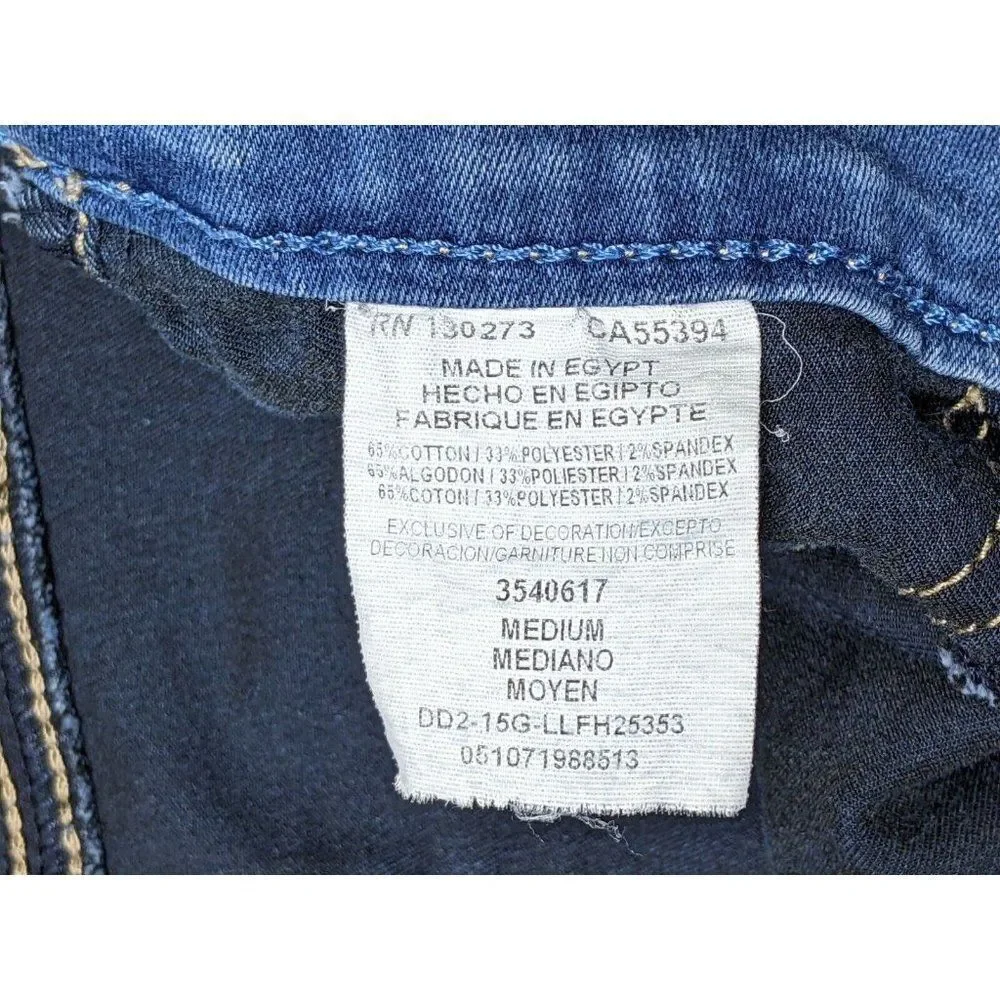 Lee Womens Size Medium Easy Fit‎ Stretch Skinny Denim Blue Jeans